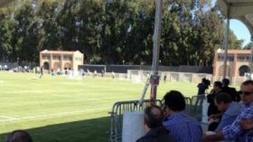 Florentino Pérez presenció el primer entrenamiento en UCLA