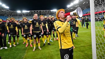 Mjällby, campeón de la Allsvenskan.