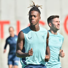 Nico Williams adquiere velocidad para el Mallorca, con Sancet tocado en el bíceps femoral