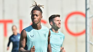 Nico Williams adquiere velocidad para el Mallorca, con Sancet tocado en el bíceps femoral