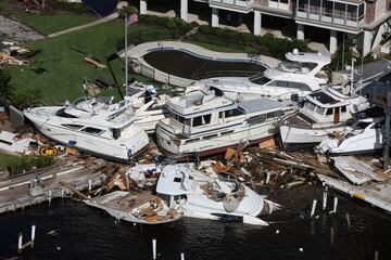 El huracán Ian llegó al oeste de Florida con vientos de más de 240 km/h, provocando inundaciones catastróficas en varias localidades, también ha dejado inundaciones  y graves destrozos en el centro de la península. La tormenta provocó una marejada ciclónica  que inundó grandes áreas del suroeste de Florida, las áreas cercanas a la costa han quedado arrasadas.