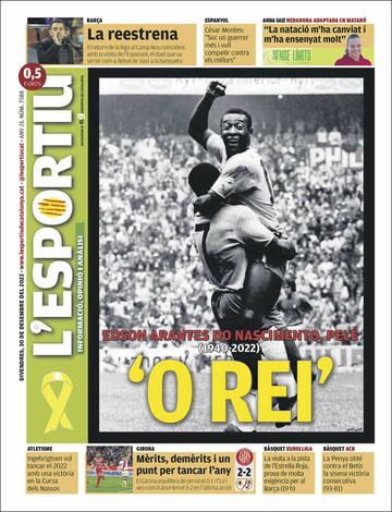 Tributes to Pelé on the front pages of the world