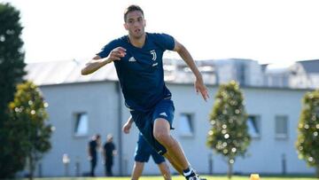 Rodrigo Betancur durante un entrenamiento con la Juventus.