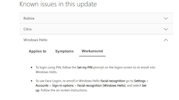 Soluci車n a fallo de Windows Hello