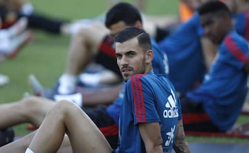 Dani Ceballos on duty with Spain