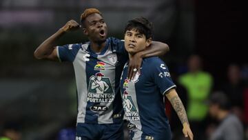 during the game America vs Pachuca, corresponding to Round 10 of the Torneo Clausura 2023 of the Liga BBVA MX, at Azteca Stadium, on March 04, 2023.
<br><br>
durante el partido America vs Pachuca, Correspondiente a la Jornada 10 del Torneo Clausura 2023 de la Liga BBVA MX, en el Estadio Azteca, el 04 de Marzo de 2023.