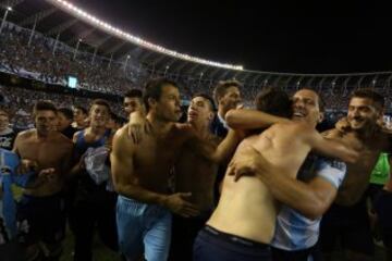 Festejo de Racing Campeón.
Saja