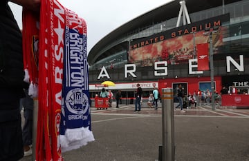 Así vivió la casa de los Gunners una nueva jornada de Premier League tras abrir este sábado de jornada 3 en el balompié inglés recibiendo al Brighton.
EFE/EPA/ANDY RAIN
