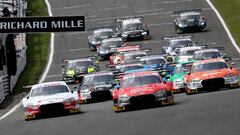 Los Audi, en la carrera del DTM de Brands Hatch. 