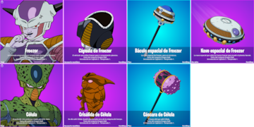 fortnite freezer celula dragon ball nuevas skins