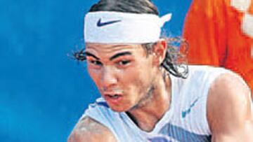 <b>CON SUSTO. </b>Nadal ganó tras un amago de lesión de rodilla.