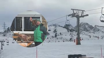 Lo que se lleva a la nieve causa sensación: “Un saludo, maestro”