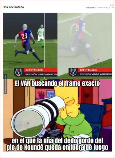 La polémica del partido del Madrid protagonista de los memes de la Copa del Rey