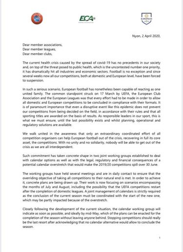 UEFA le dice a los clubes que no sigan el ejemplo belga