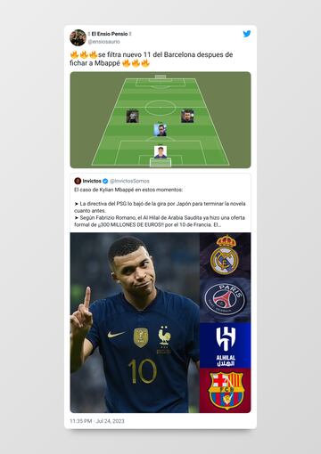 Aluvión de memes tras la relación Mbappé - Barça