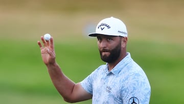 Golf - European Tour - BMW PGA Championship - Wentworth, Virginia Water, Britain - September 14, 2023  Spain's Jon Rahm reacts during the first round Action Images via Reuters/Paul Childs