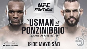 Usman vs. Ponzinibbio será el evento estelar de UFC Chile