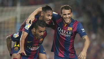 Sandro, Neymar y Alves.