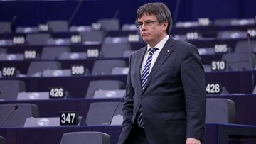 MADRID, 12/01/2023.- Fotograf¨ªa de archivo (03/05/2022) del expresidente de la Generalitat catalana Carles Puigdemont que ha sido exonerado del delito de sedici¨®n, por el magistrado Pablo Llarena, que instruye en el Tribunal Supremo la causa por el proceso de independencia de Catalu?a, pero mantiene su procesamiento por malversaci¨®n y desobediencia. EFE/Julien Warnand