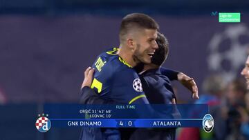 Resumen y goles del Dinamo Zagreb vs. Atalanta de Champions League