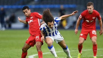 Tyler Adams volvi&oacute; a la titularidad ante el Hertha Berlin y colabor&oacute; con una gran jugada para asistir a Mukiele y que este sentenciara el 0-2.