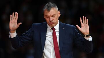 El entrenador del Barcelona, Sarunas Jasikevicius, valora la victoria del barcelona ante el Bayern en Múnich, en la segunda jornada de la Euroliga,