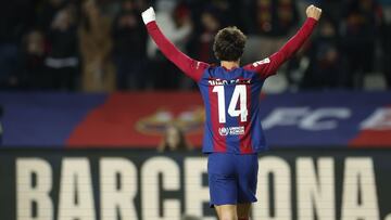 João Félix, autor del 1-0 del Barça ante el Atleti, en Montjuïc.