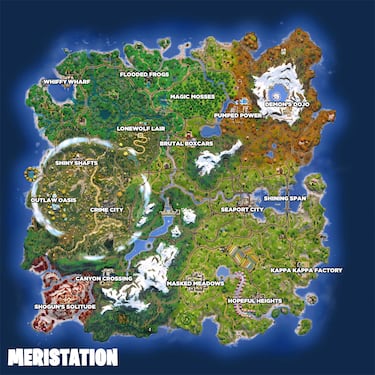 This is what the new Galactic Battle map looks like. It is the new Fortnite season centered on Star Wars