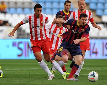 Fecha: 28-09-2013 | Partido: Almería - Barcelona| Lesión: Lesión muscular del bíceps femoral de la pierna derecha.