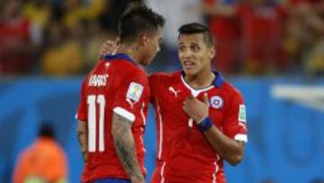 Eduardo Vargas y Alexis Sánchez, la dupla goleadora de la Roja.