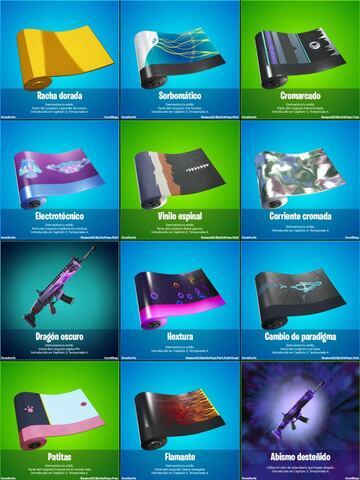 Todos los envoltorios nuevos de Fortnite Temporada 4