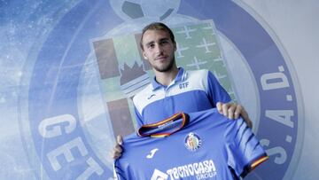 Ignasi Miquel, en su presentación con el Getafe.