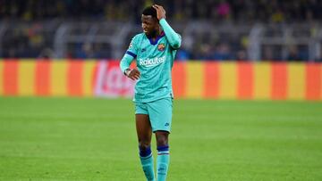 Ansu Fati en el partido ante el Dortmund