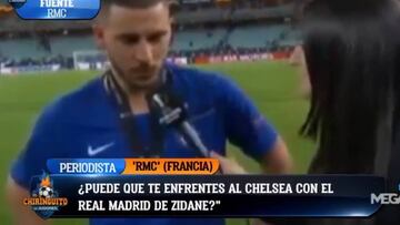 Más claro... "¿Esperas jugar contra el Chelsea el año que viene con el Madrid de Zidane?"