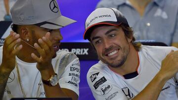 Lewis Hamilton y Fernando Alonso.