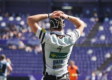 Imagen durante la final de la Copa del Rey 2025 de rugby entre el Valladolid Rugby Asociaci¨®n Club y el Inexo El Salvador en el estadio Jos¨¦ Zorrila.