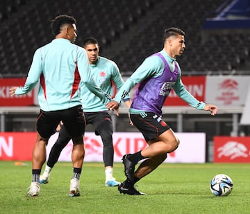 Así fue el entrenamiento de la Selección Colombia antes de medirse a Japón.