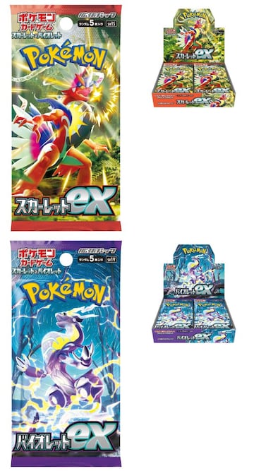 Set de Pok&eacute;mon Escarlata y Pok&eacute;mon P&uacute;rpura para el Juego de Cartas de Pok&eacute;mon