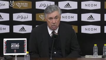 Ancelotti: "No estoy de acuerdo con Xavi, el Barcelona no ha dominado el partido"