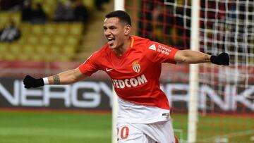 Rony Lopes celebra el gol de la victoria del Mónaco.