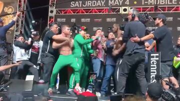 Nunca había perdido así los papeles: atentos a Canelo en el pesaje contra Jacobs