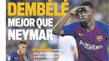 Dembélé comenzó la temporada mejor que Neymar