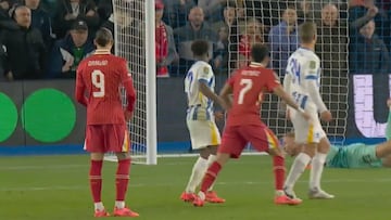 El gol de Lucho Díaz: Pausa y precisión para festejar