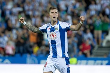 Diego García celebra un gol a principios de temporada. 