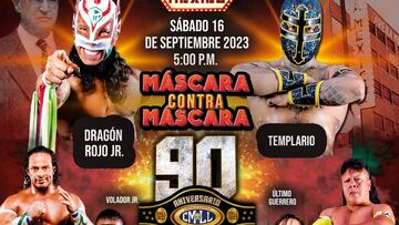 Esta es la cartelera del 90 Aniversario del CMLL.