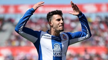 Mario Hermoso, con la camiseta del Espanyol.