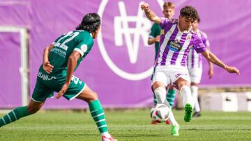 Imagen del partido entre el Valladolid Promesas y el Coruxo