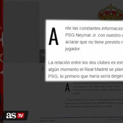 El Real Madrid vuelve a negar negociaciones con Neymar