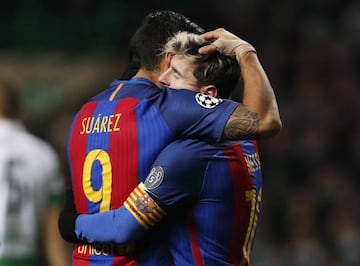 Barcelona's Lionel Messi and Luis Suarez will be aiming to get back on terms with Cristiano.