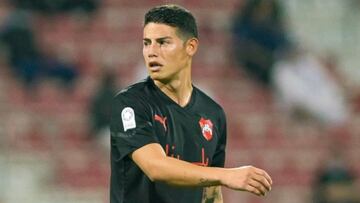 James Rodr&iacute;guez en un partido de Al Rayyan en Qatar